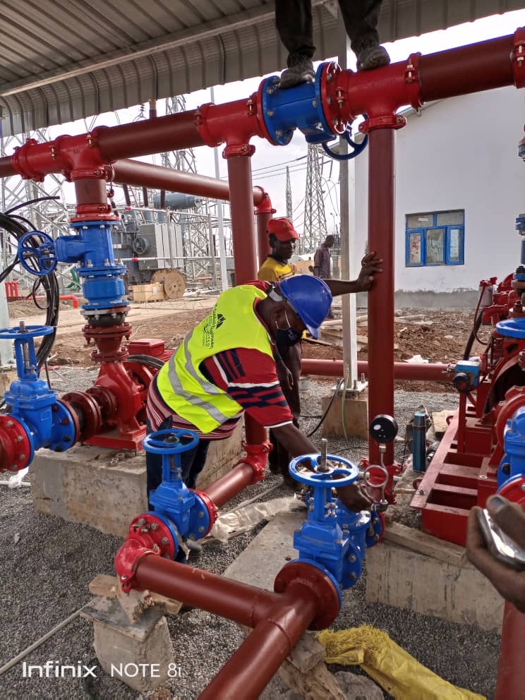 Installation of Foam line Moroto Umeme Substation
